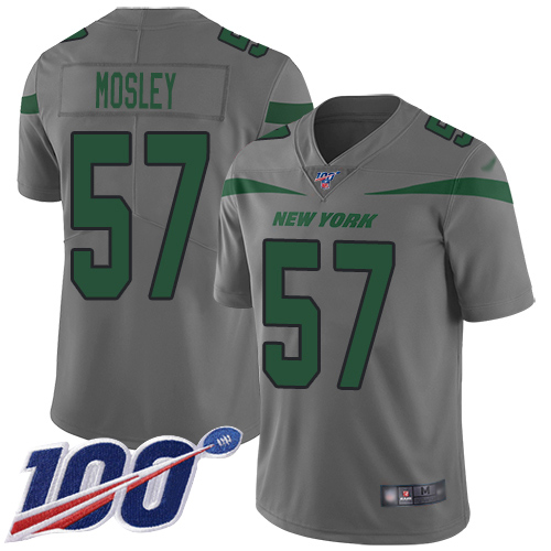 New York Jets Limited Gray Youth C.J. Mosley Jersey NFL Football #57 100th Season Inverted Legend->youth nfl jersey->Youth Jersey